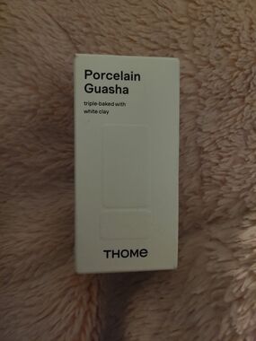 Thome Porcelain Guasha Triple Baked White Clay Facial Tool Msrp $89